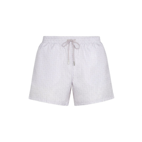 FENDI/芬迪 22年春夏新款 男士丁香紫色尼龙微型老花图案游泳短裤FXB077AH3WF1GW7