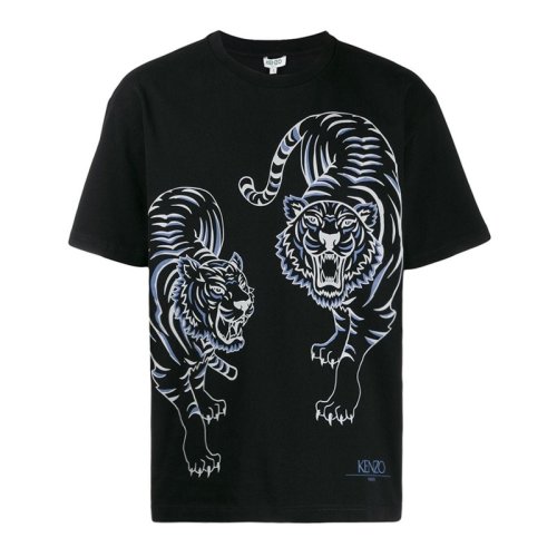  KENZO/高田贤三 男士黑色棉质短袖T恤 F965TS058 4YK 99 PLFSX