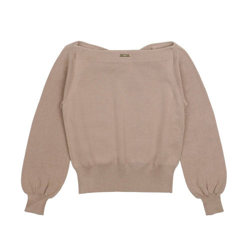 BURBERRY/博柏利 女士纯色羊毛露肩针织衫毛衣 393445 多色可选