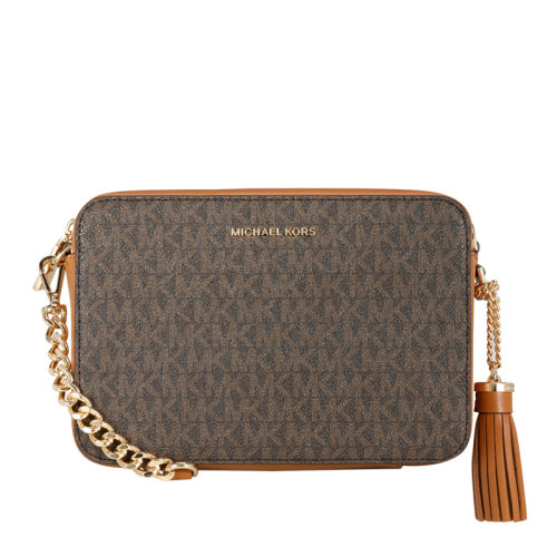 Michael Kors/迈克·科尔斯 女士纯色皮革经典字母徽标印花单肩包斜挎包小方包相机包女包 32F8GF5M2B 多色可选