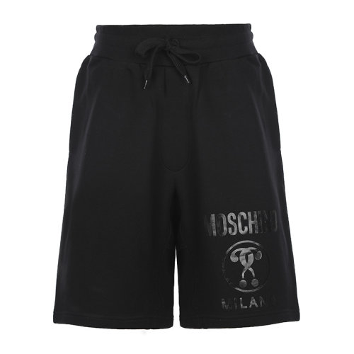MOSCHINO/莫斯奇诺22春夏徽标印花棉质宽松男士短裤A030220280
