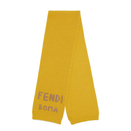 FENDI/芬迪新款 女士黄色羊毛纱线围巾FXT352AIX0F03PF
