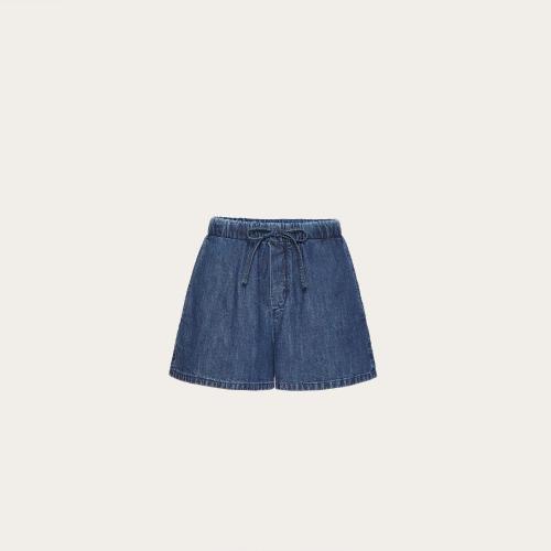  VALENTINO华伦天奴 22年秋冬 女士 短裤 SHORT EN CHAMBRAY DENIM XB3DD12T433558