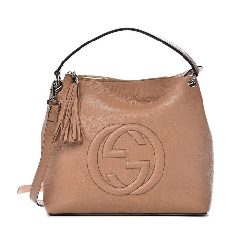 GUCCI/古驰 女士纯色皮革双G LOGO标志手提包斜挎包单肩包  536194-A7M0G 多色可选