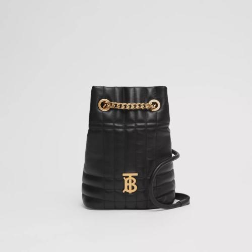  BURBERRY 22年秋冬 女士 Lola - 迷你绗缝羔羊皮萝纳背包 80538151