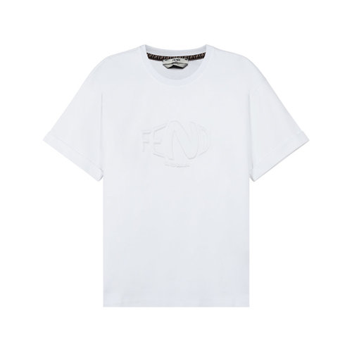 FENDI/芬迪 2021款 女士短袖T恤 女士棉质圆领短袖T恤 FS7375 AG78