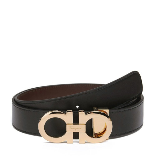 Salvatore Ferragamo/菲拉格慕 男士牛皮板扣式双面腰带皮带 675542