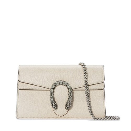 GUCCI/古驰 Dionysus女士迷你白色皮革链条单肩包476432 CAOGM 9174