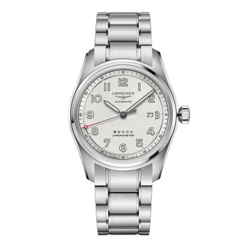 LONGINES/浪琴 先行者系列 男士银色自动机械精钢表壳和表带腕表42毫米L3.811.4.73.9