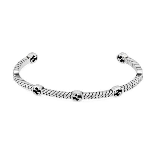 GUCCI古驰 22年秋冬 女士 互扣式双G窄版手镯 661529 J8400 0728