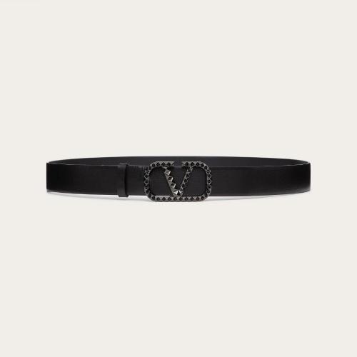  VALENTINO华伦天奴 22年秋冬 男士 腰带 Ceinture VLogo Signature en veau graine. Hauteur :