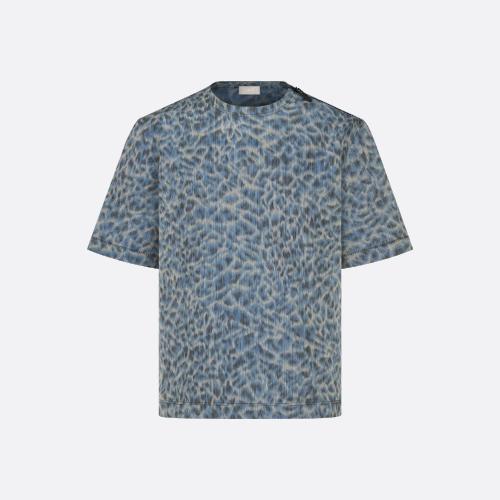  DIOR迪奥 22年秋冬 男士 短袖T恤 DIOR AND PARLEY 拉链 T 恤 293C509B5547_C585