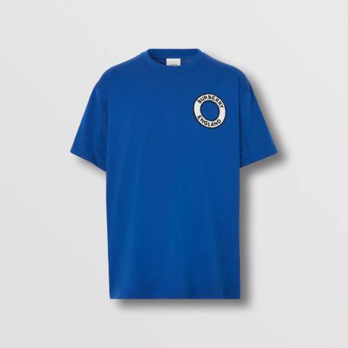  BURBERRY 22年秋冬 男士 徽标图案棉质宽松 T 恤衫 80614041