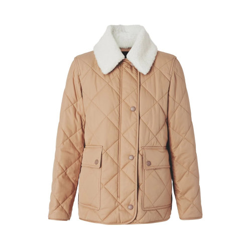 BURBERRY/博柏利 女士浅褐色棉质菱形绗缝外套夹克 8048823