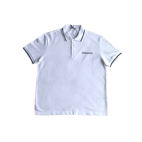 Versace 范思哲 白色polo短袖T恤 字母logo标