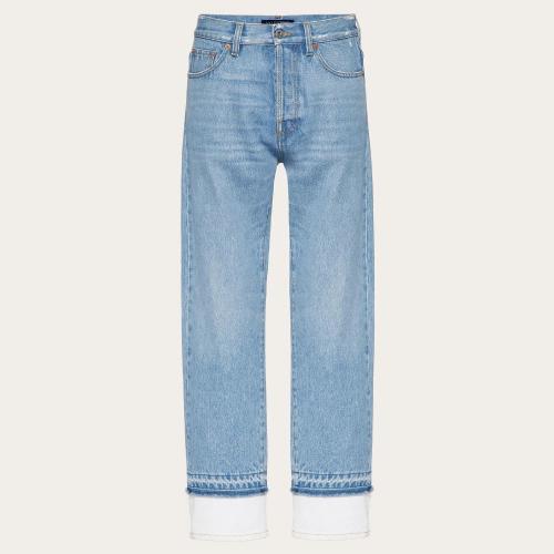  VALENTINO华伦天奴 22年秋冬 男士 休闲裤 PANTALON EN DENIM XV3DE02W832H80