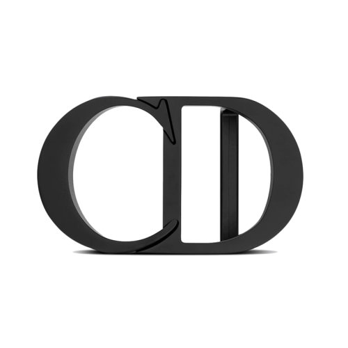 DIOR/迪奥 男士CD标志黄铜哑光黑漆面35mm皮带扣4912PVVAR_H00N