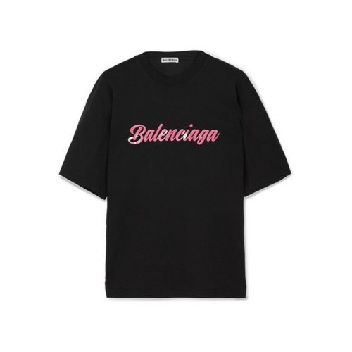  Balenciaga/巴黎世家 女士黑色棉质短袖T恤 583098 TFV59 8465 PLFSX