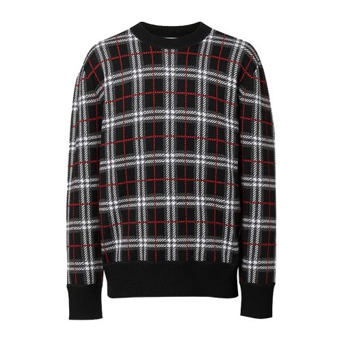  BURBERRY/博柏利 男士格纹羊毛针织衫/毛衣 8021348 PLFSX