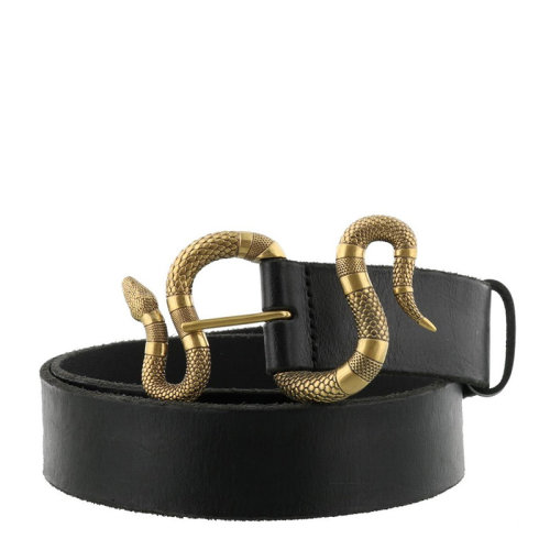 GUCCI/古驰 古琦腰带 男士 黑色皮革时尚皮带腰带 458935 CVE0T 1000