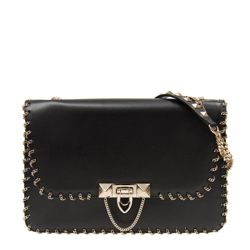  Valentino/华伦天奴 女士黑色皮革手提包 NW0B0A79MRU0NO PLSX