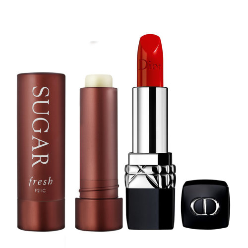 Fresh/馥蕾诗橙糖滋养护唇膏SPF15 4.3G+克丽丝汀迪奥烈艳蓝金唇膏999（新）3g