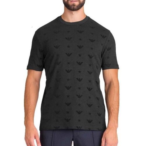  Emporio Armani/安普里奥阿玛尼 男士黑色棉质短袖T恤 6G1TF3-1JPTZ-0999 PLFSX