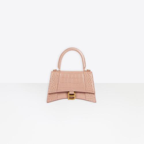 BALENCIAGA巴黎世家 22年秋冬 女士 手提包 Women's Hourglass Small Top Handle Bag in BEIGE 预定商品1-3周发货