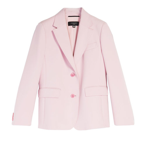 MaxMara/麦丝玛拉 22年早春新款 MARCO系列 女士石英粉色粘胶纤维柔美剪裁西装外套夹克5041012706007