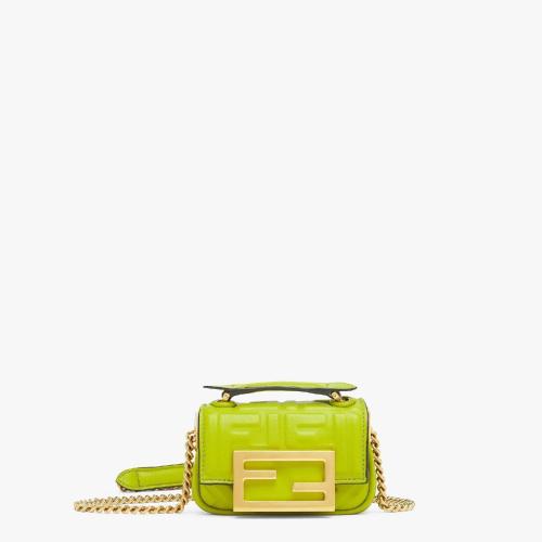  FENDI芬迪 22年秋冬 女士 零钱包 嫩芽绿纳帕皮革迷你手袋 7AS143AAJDF1JCM