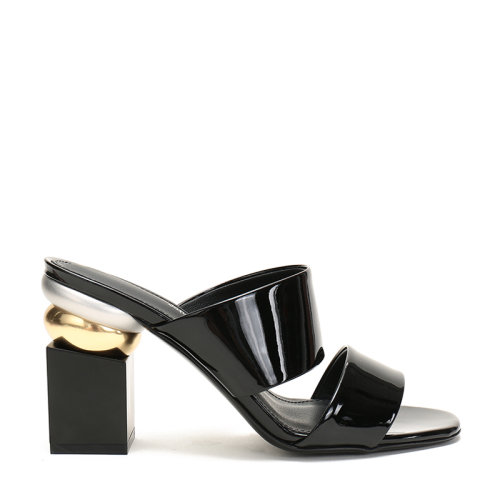 SalvatoreFerragamo/菲拉格慕 女士LOTTEN系列 皮革凉鞋高跟鞋0724656