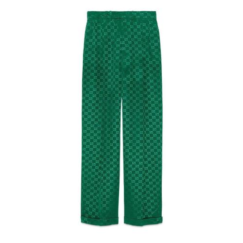  GUCCI古驰 22年秋冬 女士 轻质GG帆布长裤 675587 ZAHMD 3235