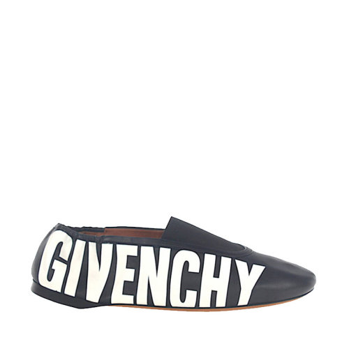 Givenchy/纪梵希  女鞋  女士字母印花经典时尚黑色低帮舞鞋芭蕾舞鞋  BE5007E01J-008