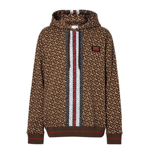  BURBERRY/博柏利 男士经典印花条纹连帽衫 80182411