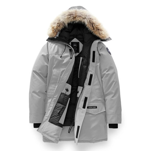 CANADA GOOSE/加拿大鹅    LANGFORD COUPE FUSION黑标系列 男士银桦色连帽毛边防风派克大衣2062MBA-BA