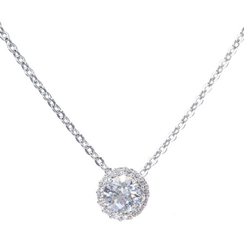 Swarovski/施华洛世奇 Angelic系列125周年纪念款女士银白色合金圆形经典吊坠项链锁骨链 5567931