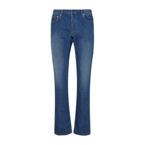 DIOR/迪奥  男装 服装 蓝色棉质修身微喇时尚休闲裤长裤 男士牛仔裤裤装