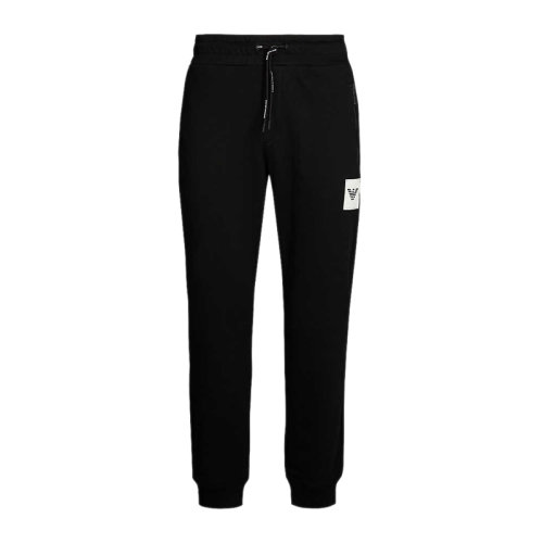 EmporioArmani/安普里奥阿玛尼  男装 服装 男士运动裤黑色棉混纺时尚抽绳设计 男士运动裤裤装