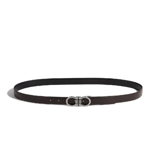 Salvatore Ferragamo/菲拉格慕 男士棕色皮革腰带 678648 0444078