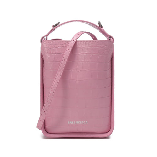 Balenciaga/巴黎世家 【22春夏新款】 女士鳄鱼纹TOOL 2.0系列牛皮革手提单肩斜挎包托特包子母包加小号XS码 669754 23E05