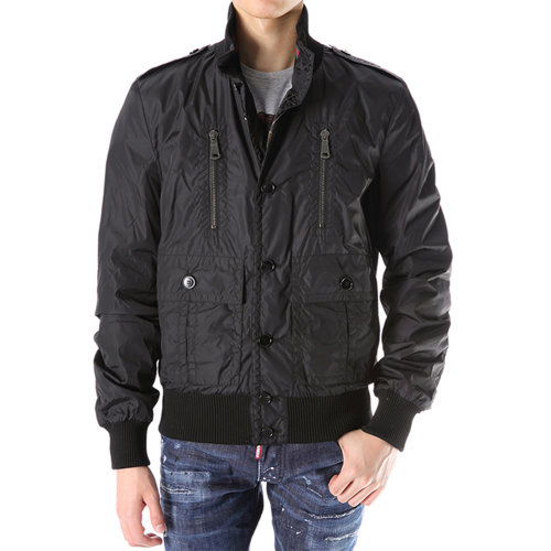 GUCCI/古驰 男士黑色聚酰胺拉链运动外套夹克 337333-Z9687-1000