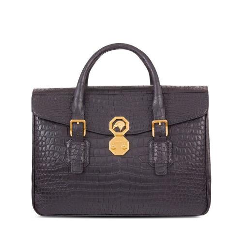  STEFANO RICCI 史蒂芬 22年春夏 男士 公文包 手工哑光鳄鱼皮公文包 245585003