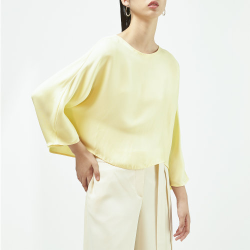 nisiss/怡夕 蝙蝠袖奶油色上衣女装定制N156WF05