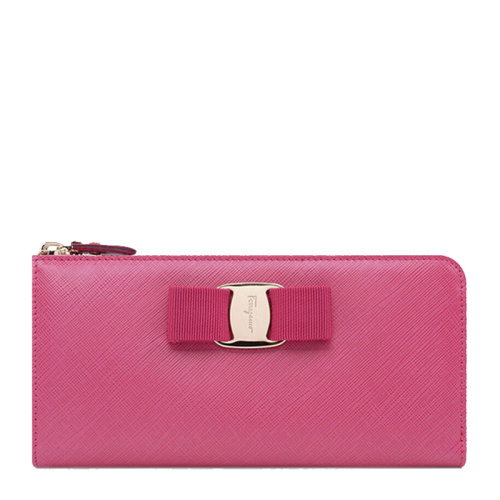 Salvatore Ferragamo/菲拉格慕 蝴蝶结长款牛皮钱包钱夹手拿包