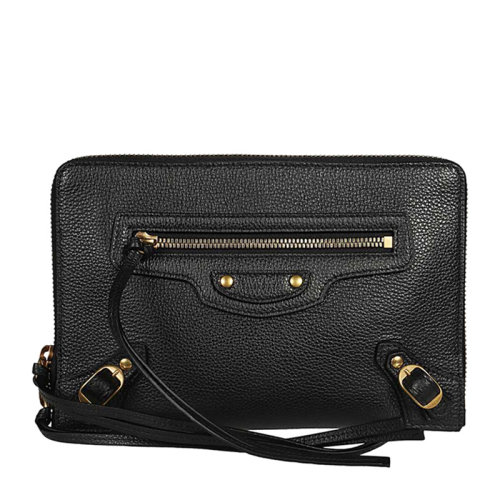 Balenciaga/巴黎世家 女士黑色小牛皮单肩包手拿包 644482-15Y0I-1000