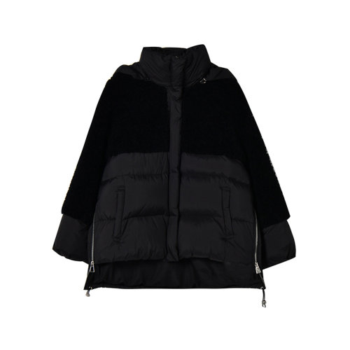 GeleiStory/GeleiStory 2022冬季新款休闲宽松通勤时尚短款拼接白鸭绒羽绒服保暖外套女士羽绒服