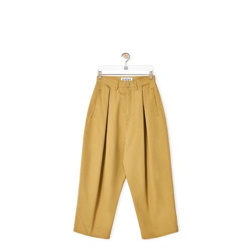  LOEWE罗意威 22年秋冬 女士 休闲裤 Oversize pleated trousers in cotton S928Y04X02-2140