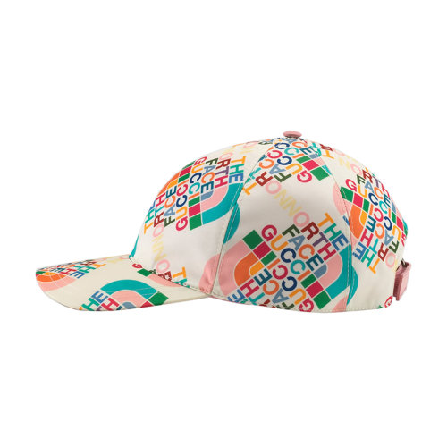 GUCCI/古驰 22秋冬款 The North Face联名系列 男女同款多色尼龙饰有多色LOGO印花背面可调节扣环棒球帽?6798084HAL79172