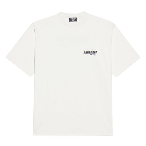 Balenciaga/巴黎世家  男士白色复古针织大号版型运动T恤641675TKVJ19084