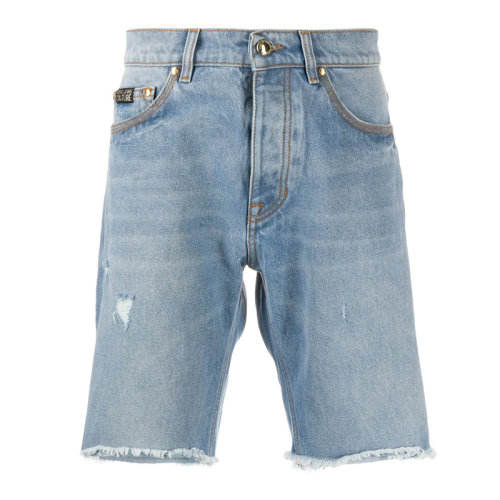 VERSACE JEANS/范思哲牛仔 男士蓝色棉质常规版牛仔短裤男裤 A4GVB17I-AOK5Z-904